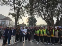 SMPN 1 Gedangan Meriahkan CFD Sidoarjo: Aksi PJAS, UKS, dan Adiwiyata
