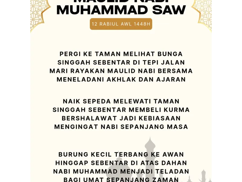 Maulid Nabi Muhammad SAW 12 Rabiul Awal 1448 H