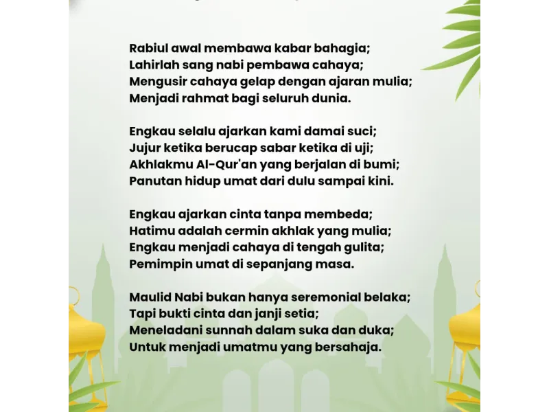Maulid Nabi Muhammad SAW 12 Rabiul Awal 1448 H