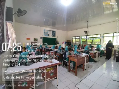 Psikotes Siswa Kelas VII SMPN 1 Gedangan sebagai Dasar Pemetaan Potensi dan Gaya Belajar