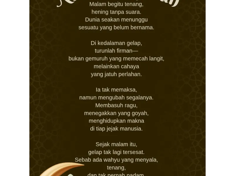 Puisi Tema Nuzulul Quran