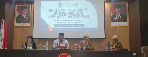 SMPN 1 Gedangan Tuan Rumah Program AKSI dan Inovasi; KS Perempuan SDN se- Kabupaten Sidoarjo
